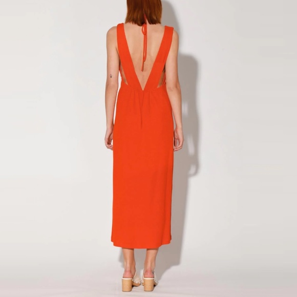 Walter Baker Carmen Ribbed Jersey Halterneck Midi Dress - Picture 6 of 15